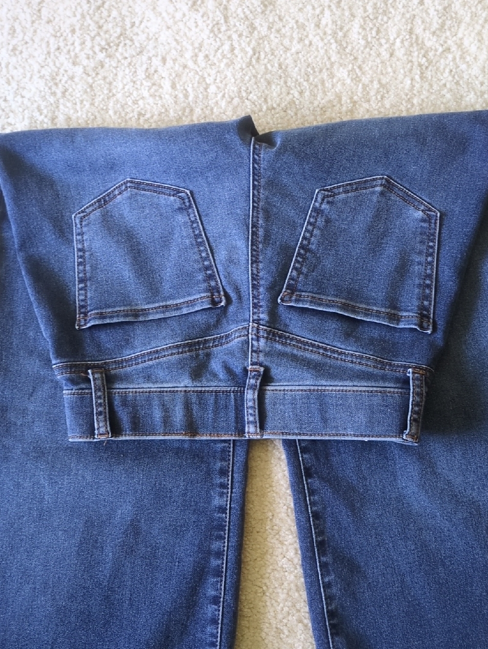 Rewash Wide Leg Jeans in Dark Blue Denim (Refer To Measurements In Pictures) - Picture 4 of 9